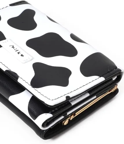 Miniatura 4 de Sunwel Fashion Cartera pequeña con estampado de vaca para niñas, con bolsillo para efectivo, tarjetero para tarjetas de identificación, con ventana