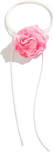 Fuqimanman2020 Gargantilla de flores vintage, collar de flores grandes, gargantilla de flores de camelia, collar de novia, boda, fiesta, collares de