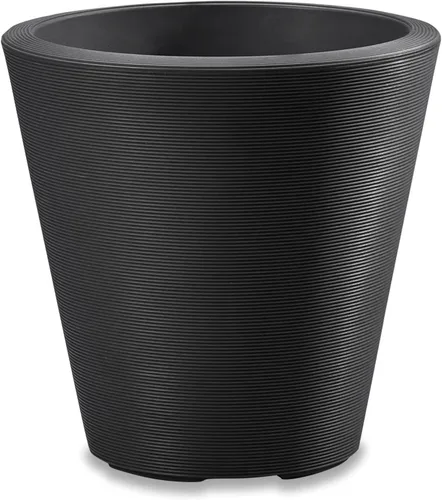 Crescent Garden Madison Planter– Maceta resistente a la intemperie, doble pared para interiores y exteriores con orificio de drenaje, contenedor de
