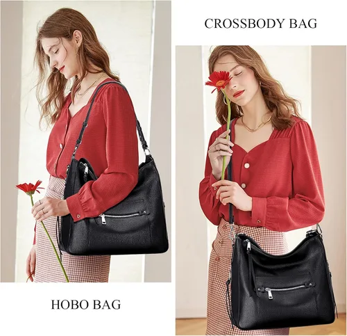 Miniatura 2 de Over Earth Bolsos y bolsos Hobo para mujer de cuero auténtico bolso cruzado