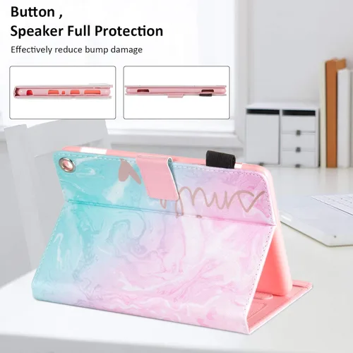Miniatura 3 de Dteck Funda para tablet Fire HD 8 y Fire HD 8 Plus, (pantalla HD de 8 pulgadas, 10ª generación) – Funda protectora de cuero con tapa plegable