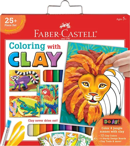 Miniatura 9 de Faber-Castell Do Art Create with Clay - Juego de arcilla para modelar para niños, arcilla suave, nunca se seca