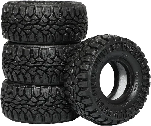 Miniatura 2 de DJCRAWLER Neumáticos pegajosos blandos de 1.0 pulgada 50.8 * 22.8mm para TRX-4M SCX24 1/18 1/24 Actualizaciones de ruedas, neumáticos de goma MT