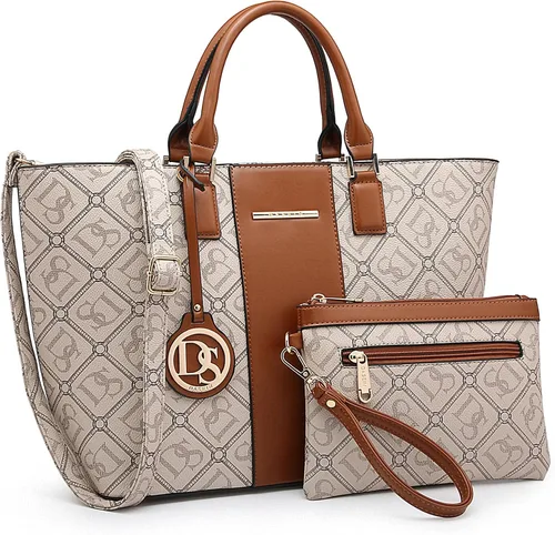 Miniatura 9 de Dasein Women Satchel Purse Handbag Shoulder Bag Work Tote Bag with Matching Clutch
