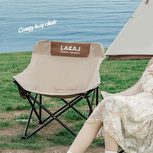 Miniatura 2 de G2 GO2GETHER Silla de camping portátil, silla plegable al aire libre, silla de mochilero de tela Oxford con marco de aluminio, soporte de 264
