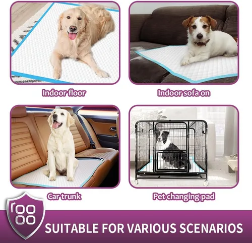 Miniatura 6 de IMMCUTE Almohadillas para orina de perro extra grandes, 30 x 36 pulgadas, 30 unidades, almohadillas gruesas para cachorros XL, almohadillas