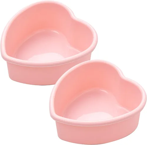 Mini molde de silicona de 4 pulgadas para tartas de corazón, paquete de 2 moldes antiadherentes para el día de San Valentín, aniversario,