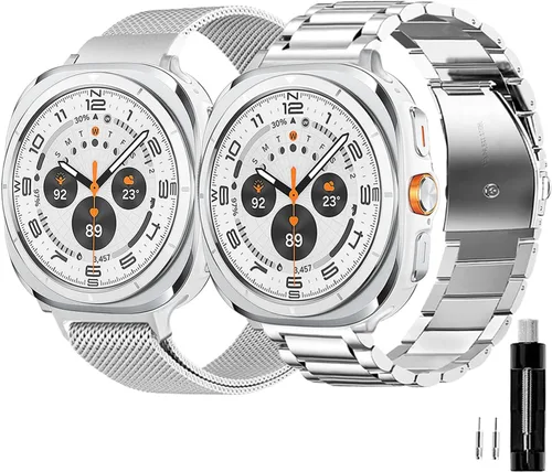 Miniatura 26 de GOLDTOLUCK No Gap Stainless Steel Band Compatible with Samsung Galaxy Watch 8 7 6 5 4 Classic FE Pro Ultra 40mm 44mm 46mm 43mm 47mm 45mm 42mm