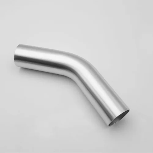 AC PERFORMANCE Codo de aluminio de 45 grados de 1.75 pulgadas (45 mm) OD, tubo de aire de entrada para intercooler, 1.5D de radio, acabado cepillado