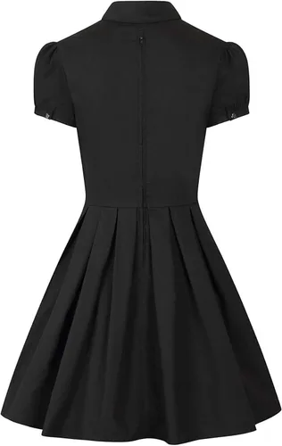 Miniatura 2 de Hell Bunny Samara Sun Moon Wicca - Vestido largo de brujería gótica, Negro