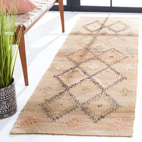 Miniatura 14 de SAFAVIEH Kilim Collection - Alfombra de 8 x 10 pulgadas, grande, natural y azul, hecha a mano de yute y algodón, diseño marroquí bohemio, ideal