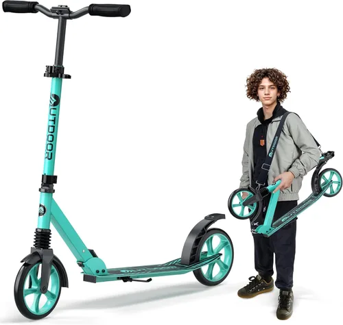 Scooter Cruiser para exteriores a partir de 6 años, para niños, adolescentes y adultos, carga máxima de 250 libras, plegable, ruedas de 8 pulgadas