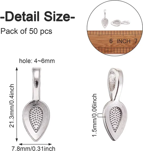 Miniatura 2 de Fianzas adhesivas MegaPet, Plata Cuchara de plata antigua