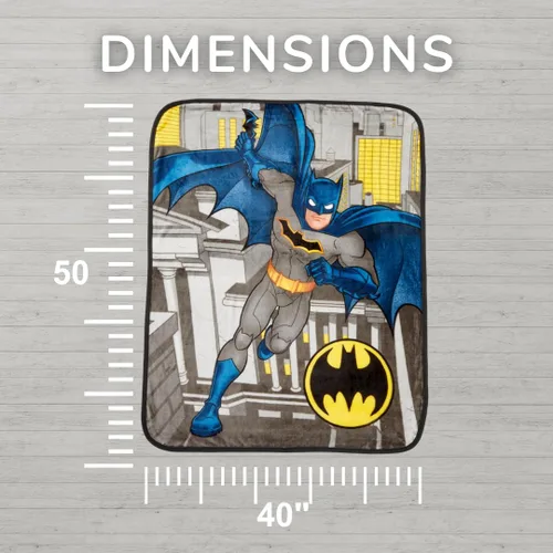 Miniatura 6 de Batman DC Comics - Ropa de cama para niños, manta de seda súper suave, 40 x 50 pulgadas, (producto oficial con licencia) por Franco