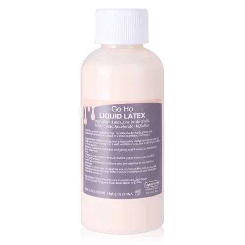 Miniatura 8 de Go Ho Maquillaje líquido SFX de látex (1 onza), maquillaje de monstruo zombi de Halloween, secado rápido, pintura facial blanca líquida multiusos