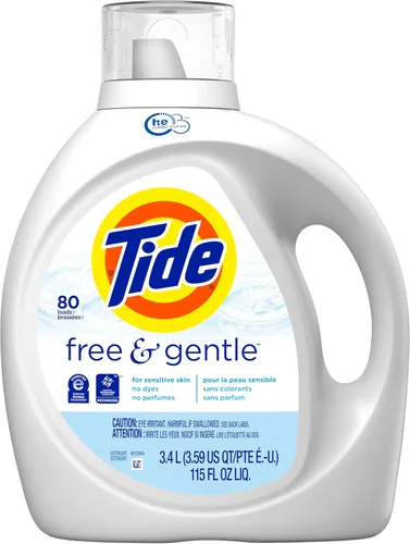 Miniatura 28 de Tide Free & Gentle - Detergente líquido suave para ropa, 64 cargas