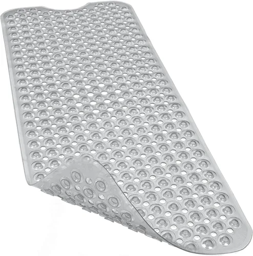 Miniatura 15 de Alfombrillas para bañera y ducha, 40x16 pulgadas extra grandes, antideslizantes, suaves, para bañera con ventosas y agujeros de drenaje