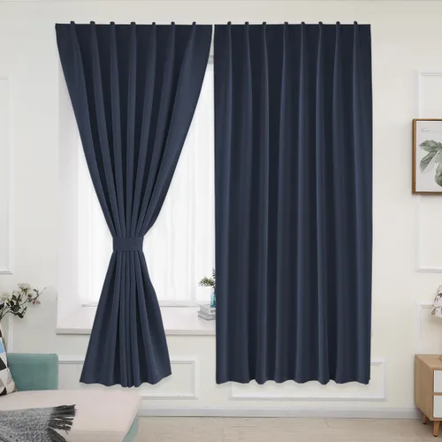 Miniatura 22 de Muamar Cortinas opacas sin taladro, paneles de cortina para ventana fáciles de instalar, juego de 2 paneles de cortinas portátiles para dormitorio