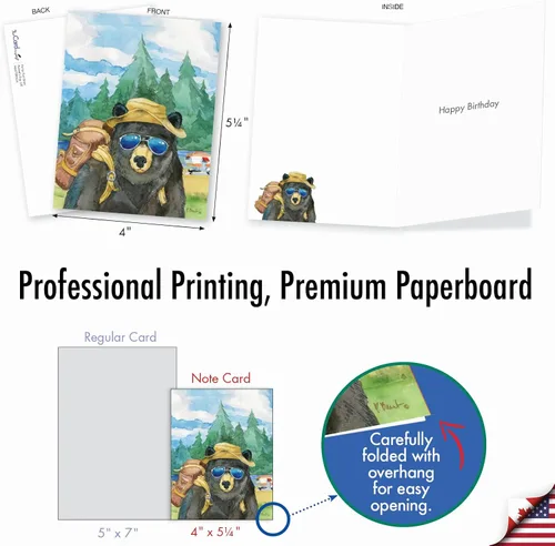 Miniatura 6 de The Best Card Company Juego de 20 tarjetas de cumpleaños surtidas de 4 x 5.12 pulgadas con sobres para hombres, mujeres y niños (diseños de 10 x 2)