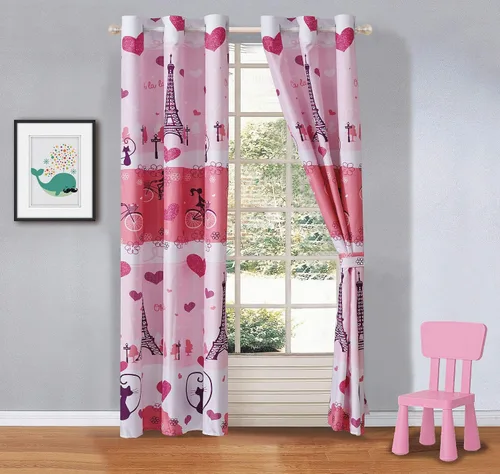 Miniatura 3 de MK Home Juego de 2 paneles de cortinas con ojales para niños (dinosaurio azul)