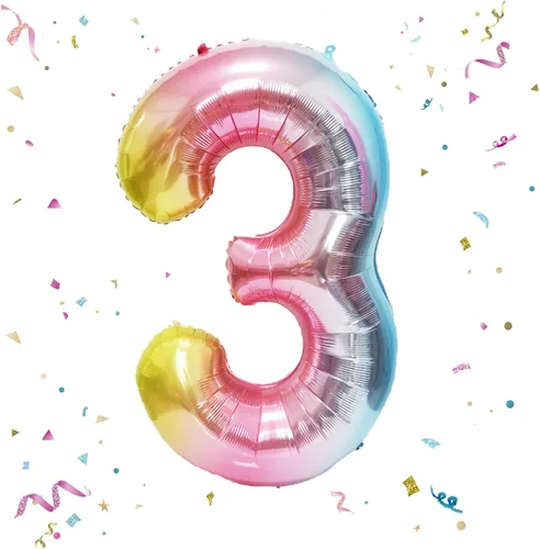 Miniatura 36 de Globos de números azul claro de 40 pulgadas, globos de aluminio de Mylar con helio para cumpleaños, globo número 6 para decoración de fiestas