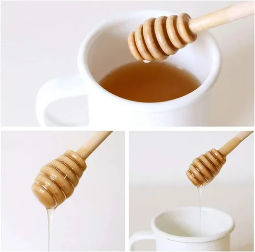 Miniatura 6 de Paquete de 12 mini palitos de madera para miel de 6 pulgadas con servidor envuelto individualmente para dispensar miel, rociar miel y recuerdos