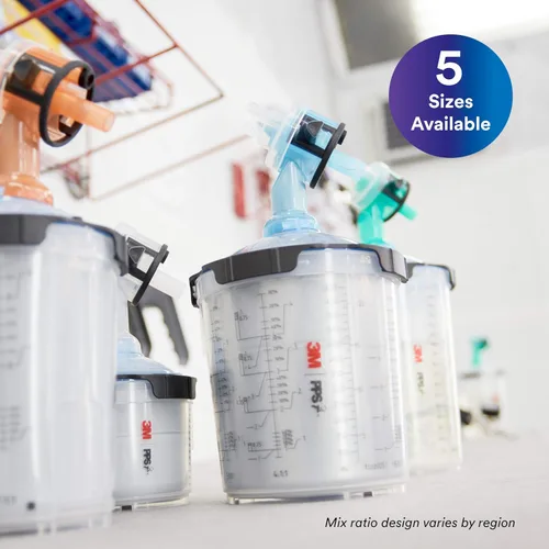 Miniatura 6 de 3M PPS 2.0 Kit de recarga de sistema de pistola de pintura con tapas y forros, 26173, estándar, 22 onzas, filtro de 200 micrones, uso
