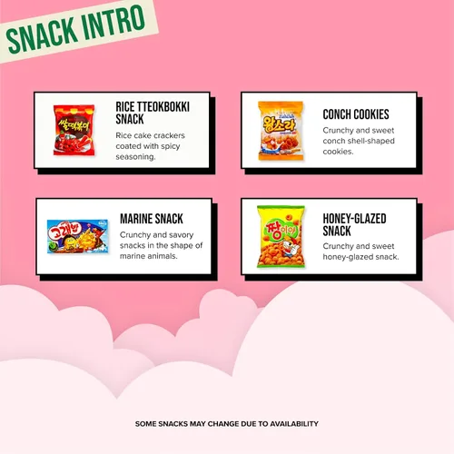 Miniatura 3 de Korean 4 Snacks Arroz picante Tteokbokki, Jjangiya, Snack en forma de concha, golosinas para niños marinos, estudiantes universitarios, adultos