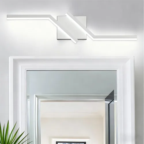 Miniatura 44 de Luz de tocador de baño negra de 32 pulgadas, LED moderna, 3CCT, regulable, 24 W, luminarias de baño sobre espejo 3000 K/4500 K/6000 K, 3