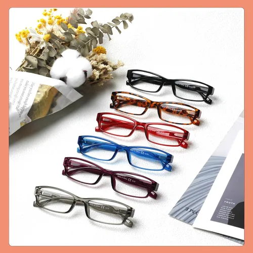 Miniatura 5 de JOSCHOO Paquete de 6 gafas de lectura para computadora para hombres y mujeres con bisagras de resorte cómodas para lectores de hombres y mujeres