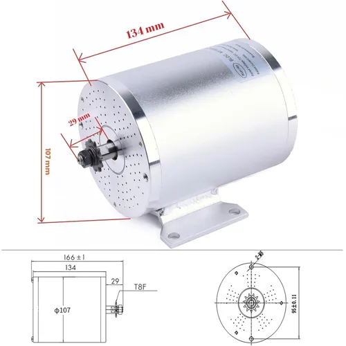 Miniatura 7 de BLDC - Kit de motor sin escobillas de 72V 3000W con controlador de 24 Mosfet 50A y pedal de acelerador para scooter eléctrico, motor de motocicleta