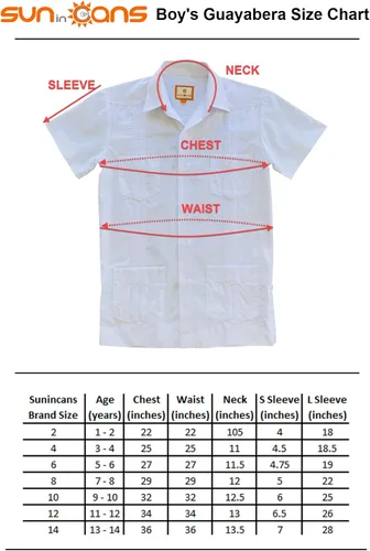 Miniatura 4 de Camisa formal de algodón Guayabera para niños y eventos latinos tradicionales
