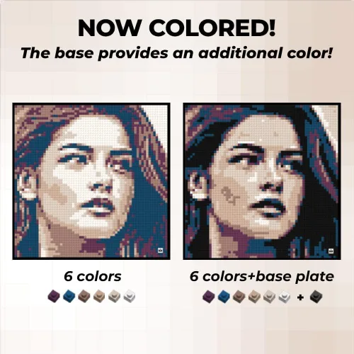 Miniatura 5 de Color S - Juego de construcción de mosaico con foto personalizada, kit de manualidades para creación de arte de pared de ladrillo a partir