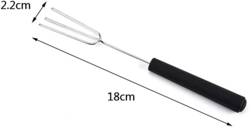 Miniatura 8 de 5 uds de acero inoxidable chocolate tenedor tenedor fondue caramelo caker frutos secos fruta DIY decoración herramienta (plata)