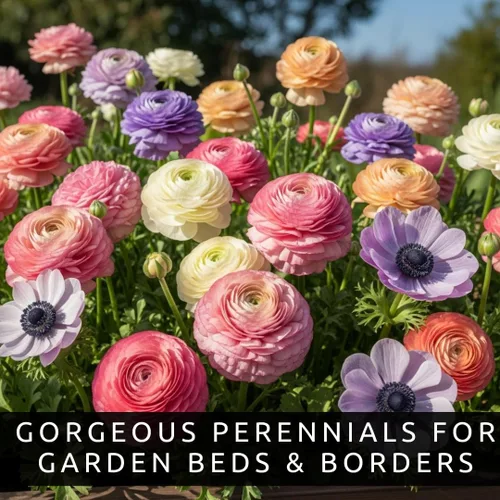 Miniatura 7 de Lovely Day - Mezcla de bulbos de flores de anémona y ranúnculo, bombillas de primera calidad para plantar, colores claros, plantas perennes fáciles