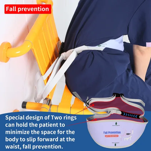 Miniatura 3 de Cinturón de seguridad para silla de ducha, correa de seguridad antideslizante para ancianos y pacientes, cinturón de seguridad universal para silla