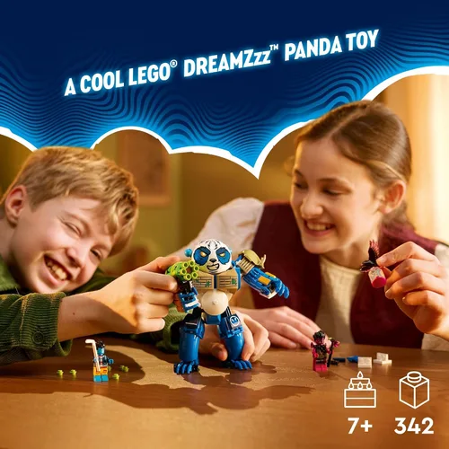 Miniatura 2 de LEGO DREAMZzz Logan El Panda Poderoso, juguete de animal con 2 minifiguras incluidas, juego de animales reconstruible, regalo creativo para niños a