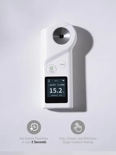 Miniatura 3 de Refractómetro Brix con ATC – Rango de 0–55%, Probador de azúcar portátil para Durian, frutas, jugo, elaboración casera y pruebas de campo