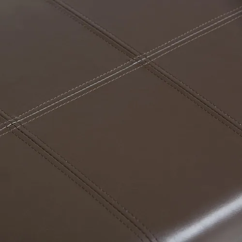 Miniatura 8 de SIMPLIHOME Dover Storage - Banco otomano rectangular tapizado de cuero vegano de 36 pulgadas de ancho en marrón chocolate, banco contemporáneo