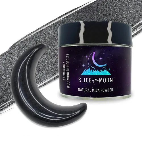 Miniatura 8 de Slice of the Moon Polvo de mica mineral natural verde iridiscente, 0.88 oz (25 g) para uso personal o profesional - cosméticos, proyectos
