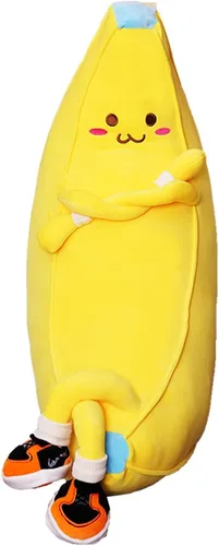 Miniatura 7 de Almohada de animal de peluche de plátano linda fruta de felpa para abrazar, juguetes de felpa larga, muñeca para dormir, regalo para cumpleaños, San