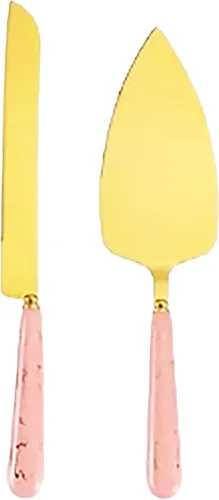 Miniatura 10 de Chandler Cake and Pie Server Kit Wedding Cake Serving Kit Stainless Steel 18/10 Cutlery Set 2 Pieces Pastry Servers (Green)