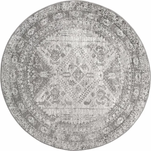 Miniatura 9 de Hauteloom Nelsonville - Alfombra tradicional bohemia para sala de estar, dormitorio, color gris, blanco, 6 pies 7 pulgadas x 9 pies