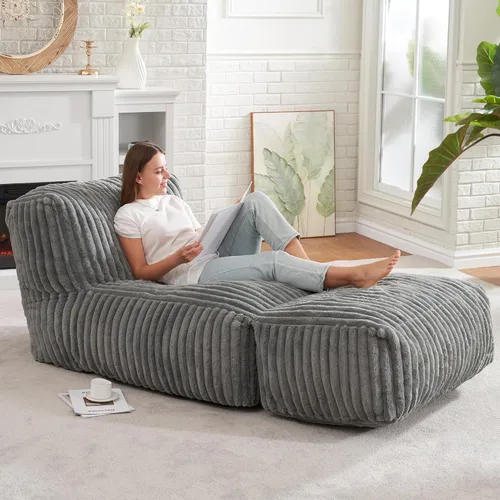 Miniatura 46 de Hobestluk Puf con espuma viscoelástica, tela de piel sintética ultrasuave, diseño ergonómico, puf pequeño, para sala de estar, dormitorio, sala