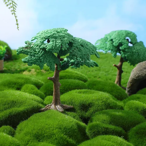 Miniatura 3 de Toddmomy Modelo de árbol paisajístico, mini ciprés de pino, paquete de 3 para bricolaje, diseño de tren, decoración de mesa de arena y decoración