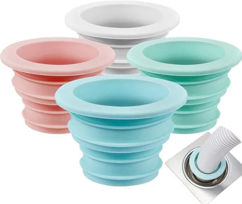 4 piezas de tubo de drenaje sello de manguera desodorante tapón de silicona tapón de sellado de alcantarillado anillo lavadora para baño cocina