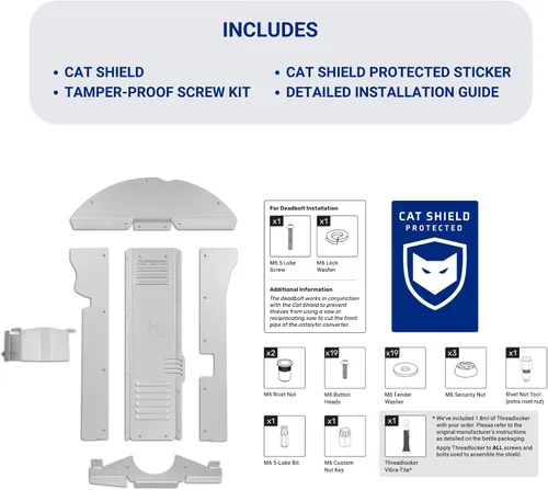 Miniatura 3 de Protector antirrobo Cat V2, compatible con Toyota Prius Gen 2 2004-2009 - Miller CAT protección de convertidor catalítico de aluminio