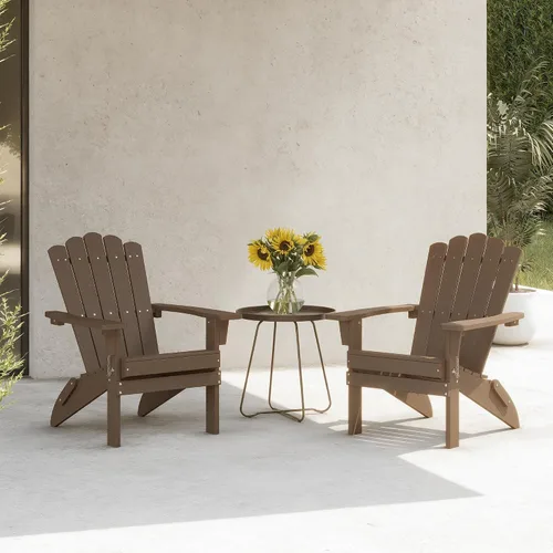 Miniatura 7 de Adirondack - Silla de patio resistente a la intemperie con reposabrazos anchos y respaldo alto, silla plegable para jardín, patio trasero, porche