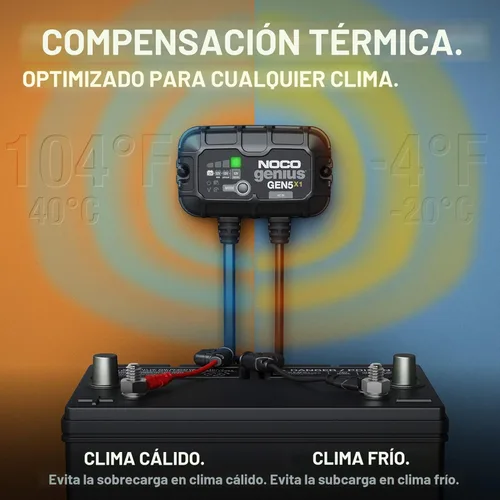Miniatura 4 de NOCO Genius GEN5X1: Cargador de batería a bordo de 1 banco, 5 A, 5 A por banco, cargador marino impermeable de 12 V con protección contra sobrecarga