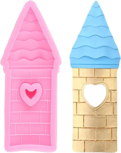 Miniatura 11 de Moldes de silicona para fondant de castillo de cuento de hadas para decoración de tartas, decoración de cupcakes, pasta de goma de caramelo